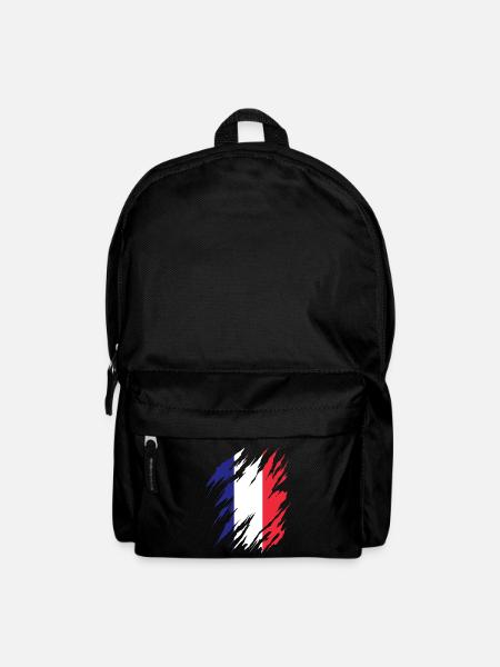 Frankreich Flagge Used Look Französische Fahne - Rucksack - Schwarz