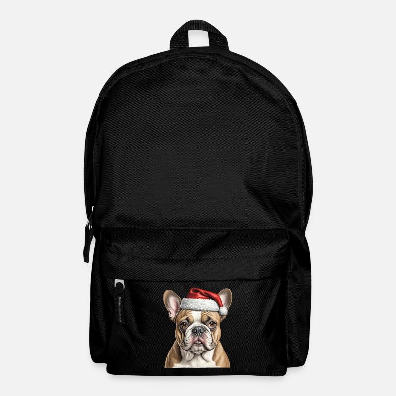 Christmas bulldog - Backpack - black