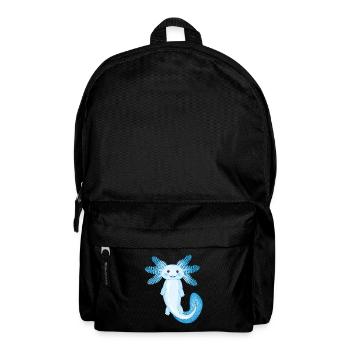 Süßer blauer Axolotl, der in einem Ozean schwimmt - Rucksack - Schwarz - Vorne