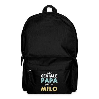 Dieser Geniale Papa Gehört Zu Milo - Rucksack - Schwarz - Vorne