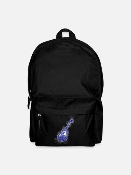 Guitare rock avec style aquarelle - Sac à dos - noir