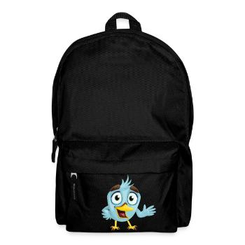 Lustiger blauer Vogel, Geschenkidee - Rucksack - Schwarz - Vorne