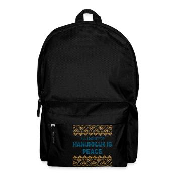 Ugly Hanukkah, Chanukkah, Lichterfest, Geschenk - Rucksack - Schwarz - Vorne
