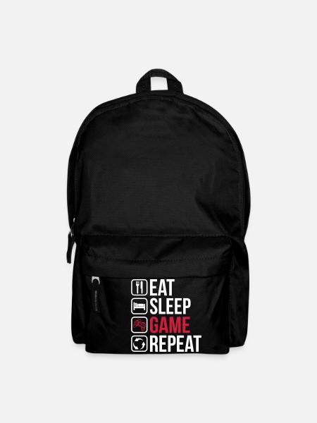 Eat Sleep Game Repeat - Backpack - black