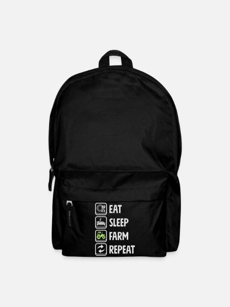 Eat Sleep Farm Repeat - Rucksack - Schwarz