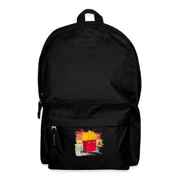 French Fries Fries Fries Fries Food Gift - Backpack - black - Front