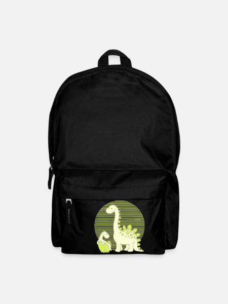 Dinosaur Mom with Hatching Egg - Backpack - black