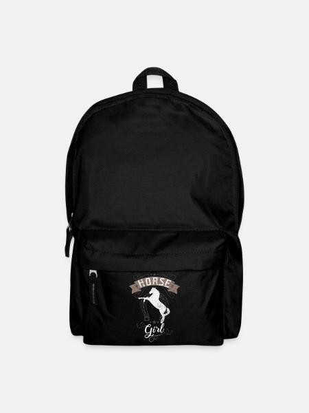 Cheval-fille cheval - Sac à dos - noir