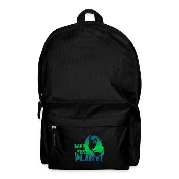 Save the planet Klimaschutz - Rucksack - Schwarz - Vorne