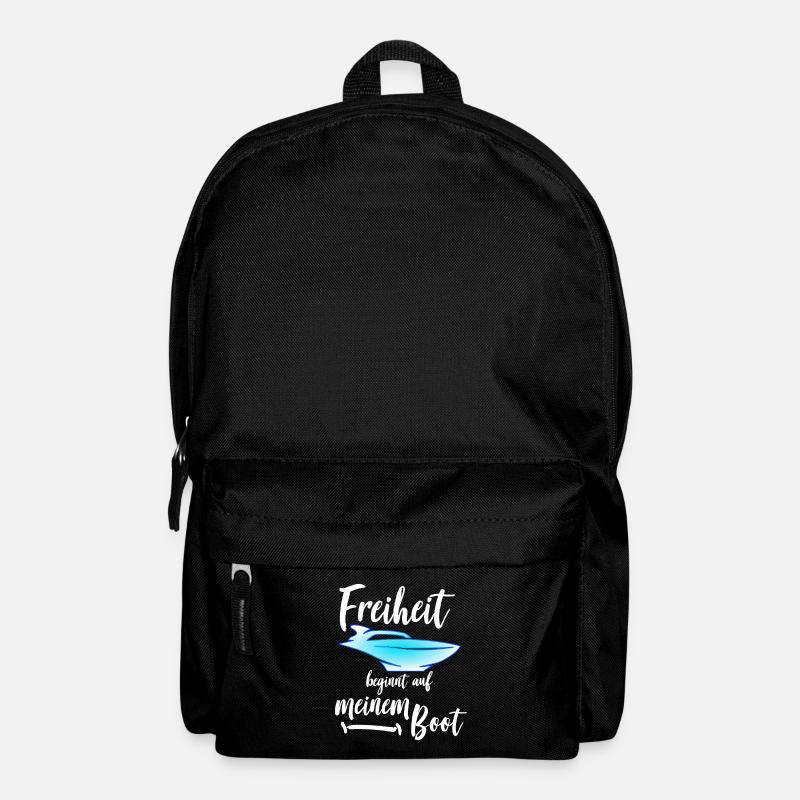 Freiheit Boot Motorboot Segeln Yacht - Rucksack - Schwarz
