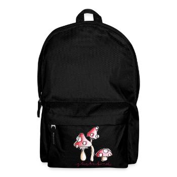 glückskind Pilze Geburtstag - Rucksack - Schwarz - Vorne