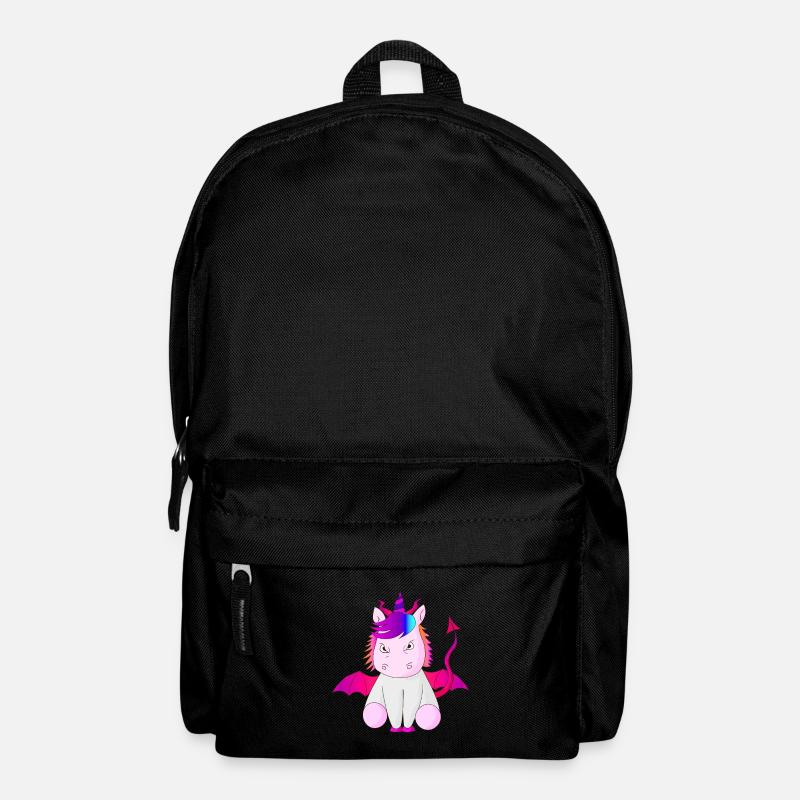 Licorne diable corne cadeau idée vecteur mal - Sac à dos - noir