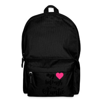 My heart belongs to my Auntie - Backpack - black - Front