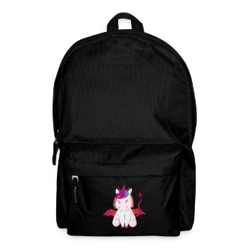 Teufelshorn das Einhorn böse Geschenkidee witzig - Rucksack - Schwarz - Vorne