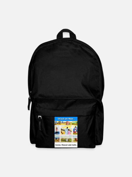 EG Meer I Paar am Meer I Aquarell - Rucksack - Schwarz