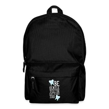 Zahn Zähne Wortspiel Zahnfüllung Lustige Sprüche - Rucksack - Schwarz - Vorne