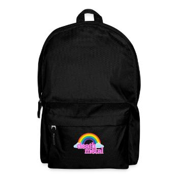 Death Metal Pink Rainbow Clouds Funny Parody - Backpack - black - Front