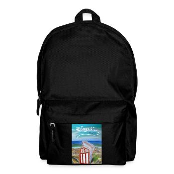 EG Meer I Strandkorb I Zingst I Ostsee l Bild - Rucksack - Schwarz - Vorne