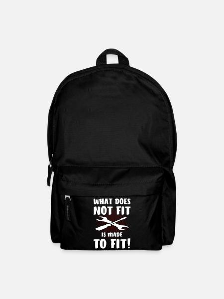 What does not fit is made to fit - Backpack - black