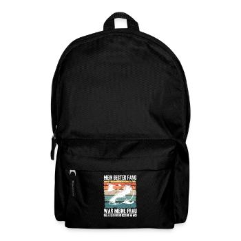Mein bester Fang Lustig Spruch Angler Angeln Papa - Rucksack - Schwarz - Vorne