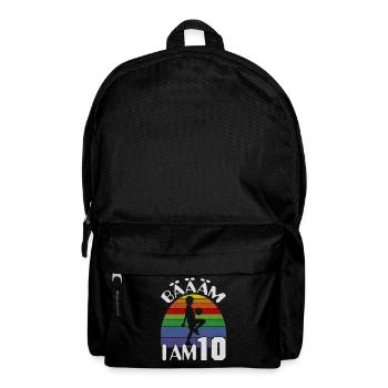 10 anniversaire d’enfants football - Sac à dos - noir - Devant