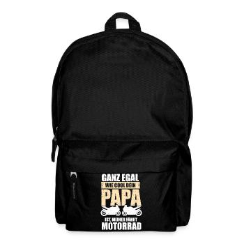 Motorrad Biker Bike Motorradfahrer Papa Geschenk - Rucksack - Schwarz - Vorne