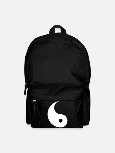 Geteiltes Ying und Yang Zeichen für Paare Yin Yan - Rucksack - Schwarz