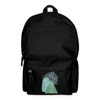 Fleur, Lineart, Plant, Nature, Géométrie, Vintage - Sac à dos - noir - Devant