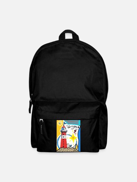 EG Urlaub I Nordsee I Ostsee I Holyday I Geschenk - Rucksack - Schwarz