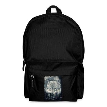 Ein Wolf Für Tierfreunde Wolfskopf - Backpack - black - Front