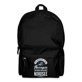Therapie? Ich muss nur an die Nordsee - Rucksack - Schwarz - Vorne