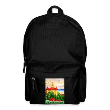 EG Urlaub I Meersburg I City I Bodensee I Aquarell - Rucksack - Schwarz - Vorne