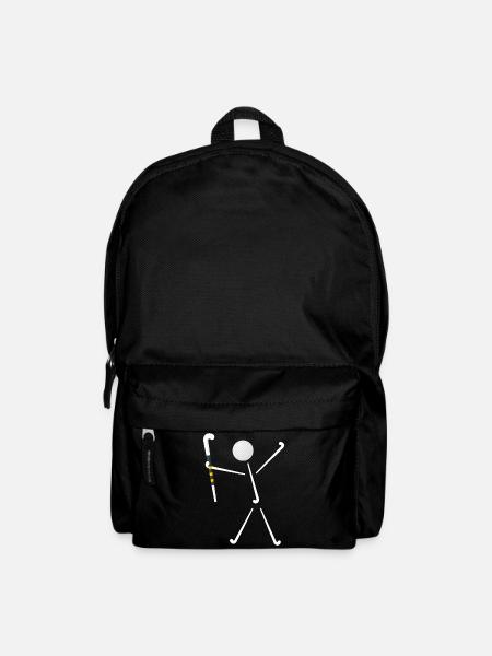 feldhockey hockey hockeyspieler happy-fieldhockey - Rucksack - Schwarz
