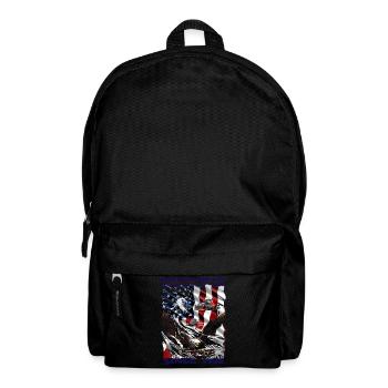 V8 Truck Driver Supplier American Flag - Backpack - black - Front