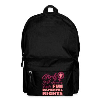 wanna have fundamental rights - Backpack - black - Front