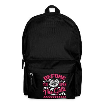 Bevor Sie das Tor öffnen - Rucksack - Schwarz - Vorne