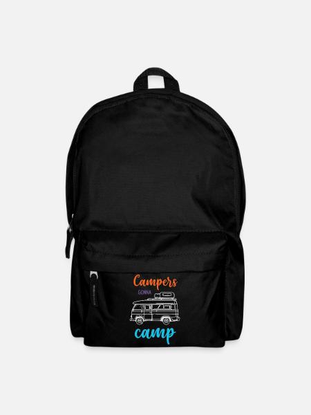 Camper auf dem Weg zum Camp - Rucksack - Schwarz