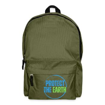 Protect the planet - Backpack - olive green - Front