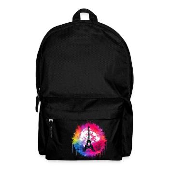 Eiffelturm Regenbogen Punk - Rucksack - Schwarz - Vorne