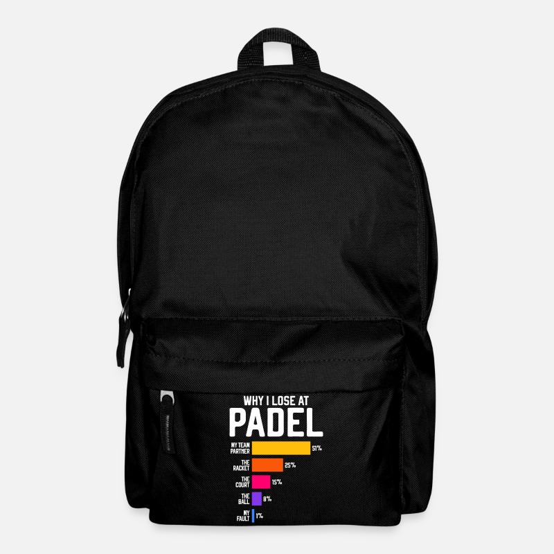 Why I Lose at Padel - Funny Paddle Tennis Gift - Backpack - black