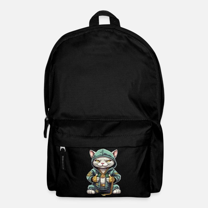 Cute Hip Hop Cat - Rucksack - Schwarz