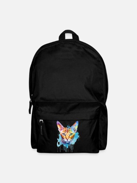 Eine farbenfrohe Siamkatze - Rucksack - Schwarz