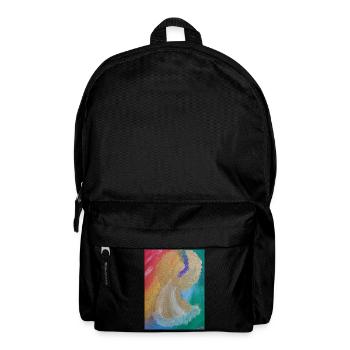 Regenbogenengel - Engel des Einklangs - Engelbild - Rucksack - Schwarz - Vorne