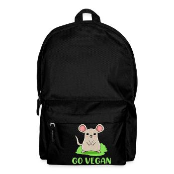 Design de souris pour les fiers végétaliens - Sac à dos - noir - Devant