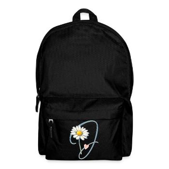 Letter J Daisy Heart - Backpack - black - Front