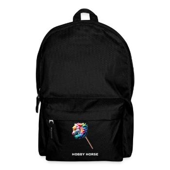 Buntes Hobby Horse Horsing - Rucksack - Schwarz - Vorne