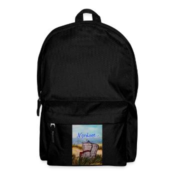 EG Reisen I Urlaub I Nordsee I Geschenk I Strand - Rucksack - Schwarz - Vorne