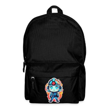 Feuerwehrfrau Zeichnung - Rucksack - Schwarz - Vorne