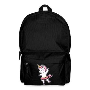 Unicorn dancing ballerina - Backpack - black - Front