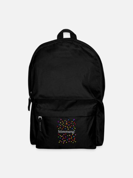 Stimmung Konfetti Silvester Karneval Spruch - Rucksack - Schwarz